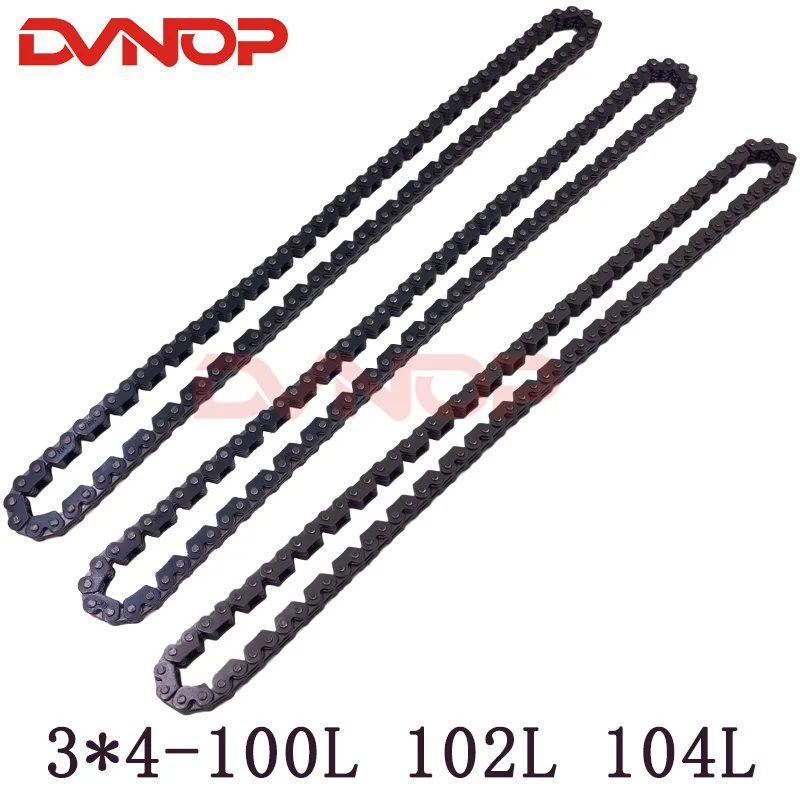 Motorcycle Camshaft Cam Timing Chain 3*4-102L & 3*4-100L 3*4-104L For Zongshen CB200 CB 200 CB250 200cc Engine