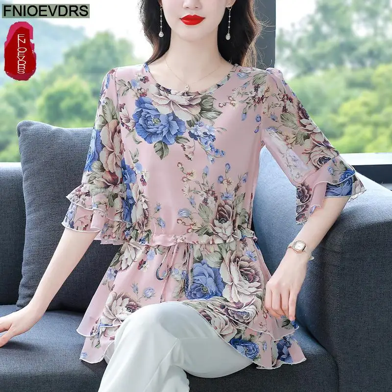 S-4XL 2023 Women French Design Elegant Office Lady Work Basic Shirt Slim Drawstring Waist Bow Tie Rufles Peplum Tops Blouses