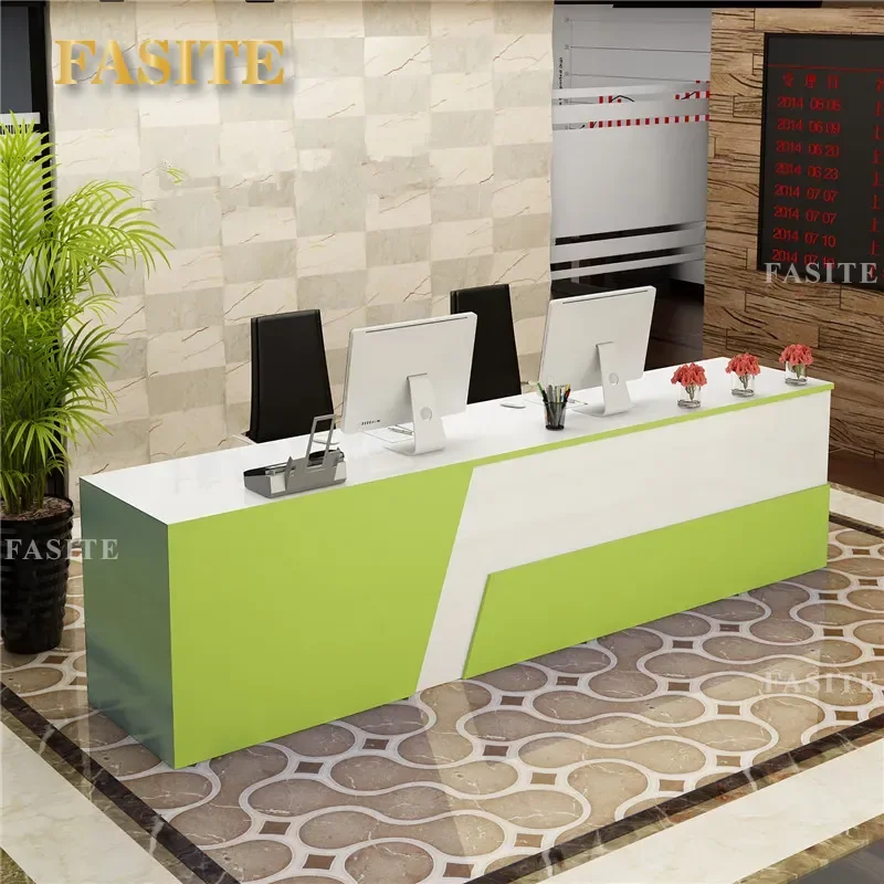 For Office Furniture Modern Panel Front Desk Reception Checkout Counter Welcome Information Desk Stylish Design for Company