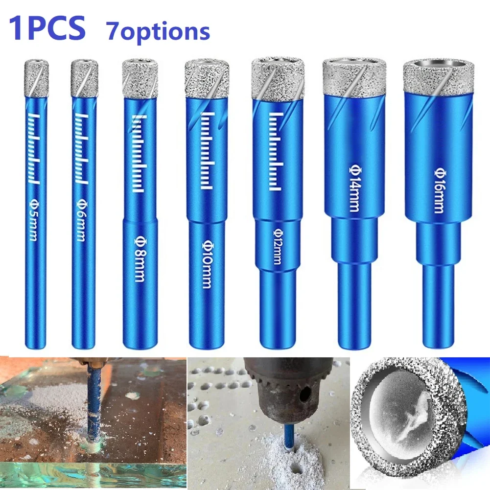 1 Pc Coated Core Drill Bits 6/8/10/12/14/16mm Hole Opener Dirilling Bit For Glass Marble Granite Tile Ceramic Drilling Blue