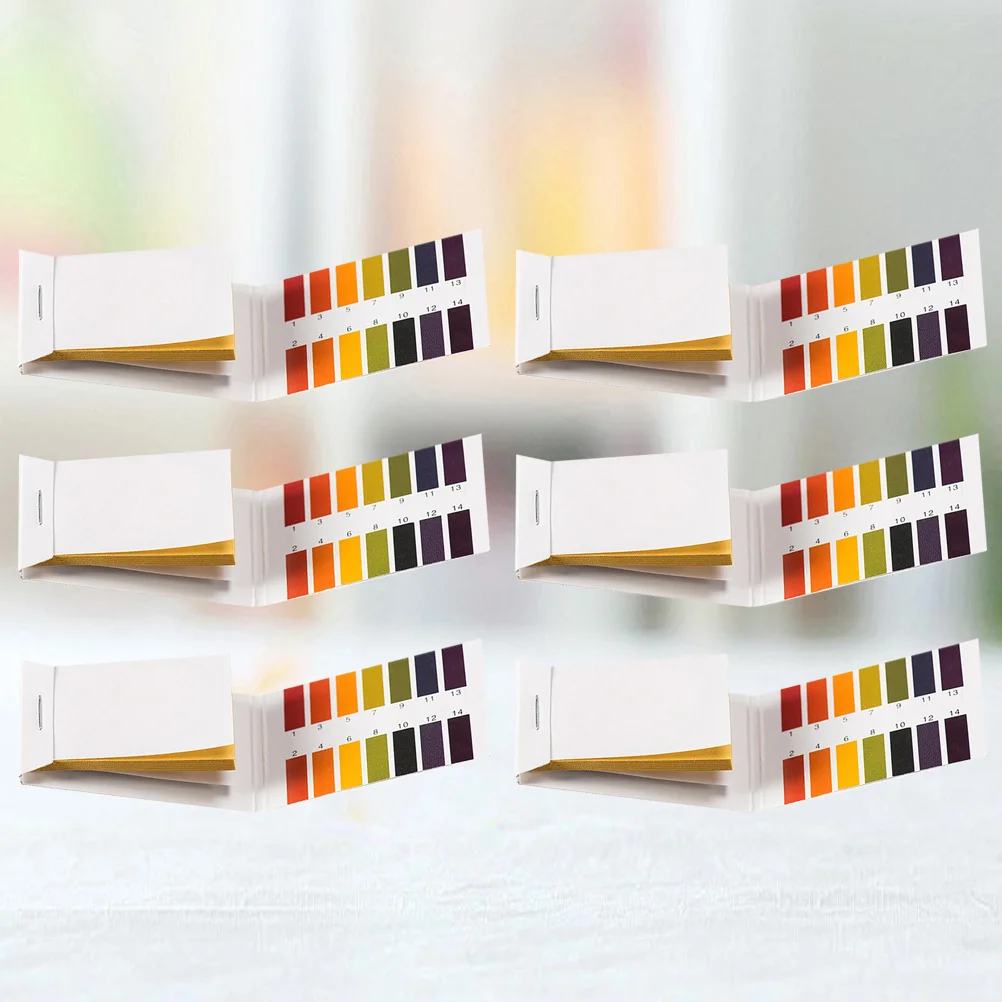 480 قطعة شرائط اختبار PH 1-14 نطاق قياس سائل سريع ودقيق عالي الدقة مخطط ألوان متضمن شرائط اختبار PH #6