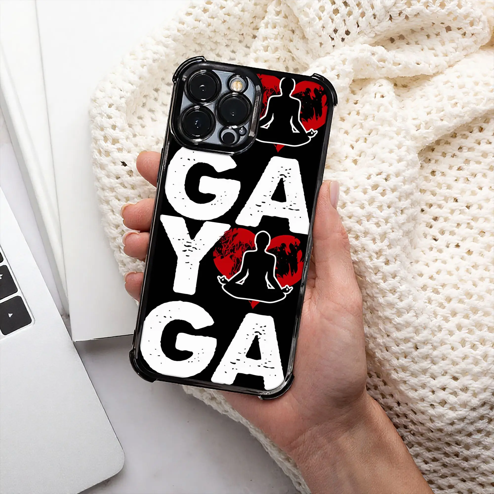 I Love Phone Case Yoga Electroplating Process IPhone Various Models