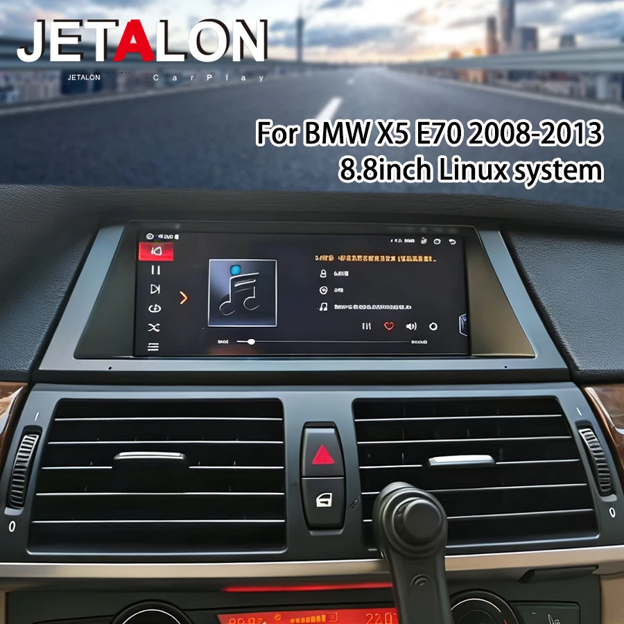 8.8'' Carplay Android Auto For BMW X5 E70 2008-2013 Car Radio Vi Link Recorder Multimedia Mirroring Screen Linux System LHD RHD