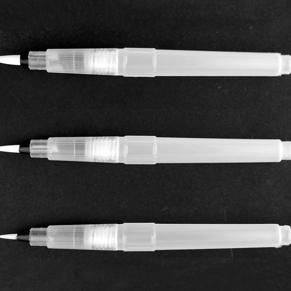

3Pcs Durable Water Brush Pen Refillable Reservoir for Calligraphy Drawing Painting No Leak Easy to Fill and Clean