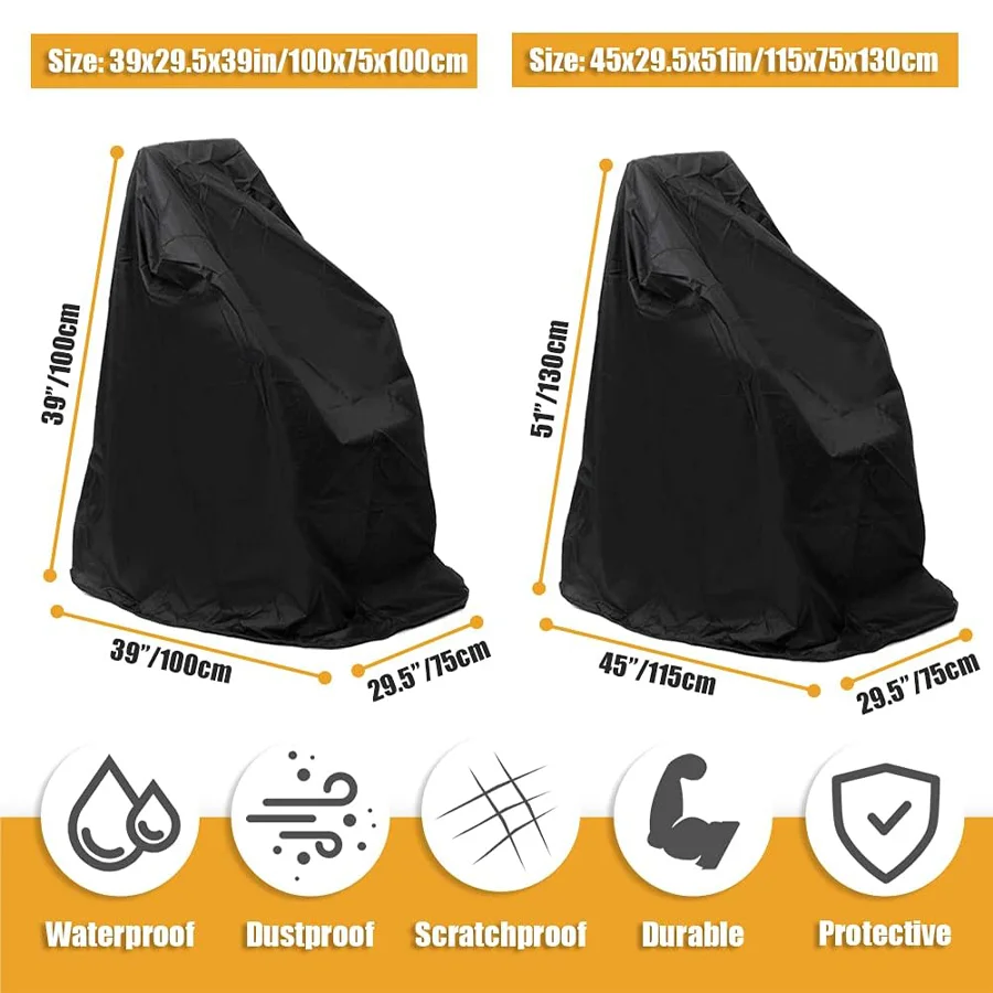 غطاء كرسي متحرك كهربائي عالي التحمل مقاوم للماء والغبار - يمنع المطر والرياح والغبار والشمس والأشعة فوق البنفسجية للاستخدام الداخلي والخارجي