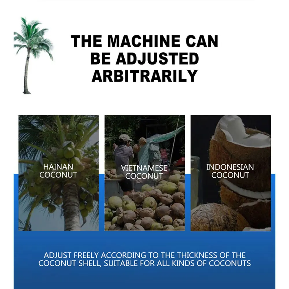 Peladora de coco comercial, peladora de coco, máquina taponadora de coco