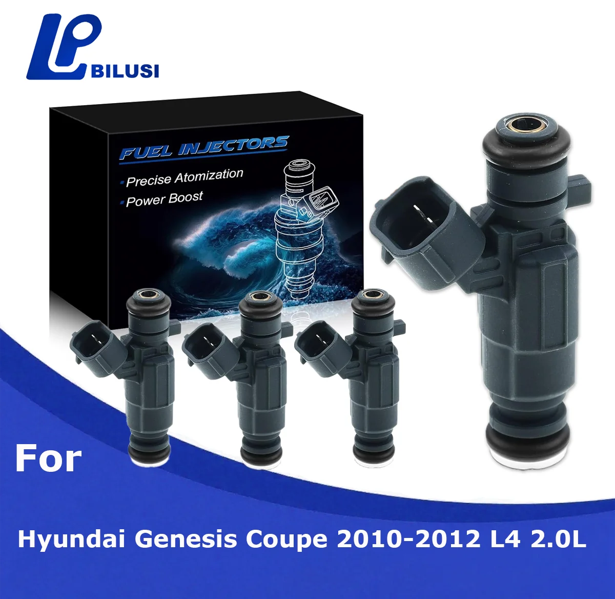 

Bilusi Fuel Injectors OE:353102C100 FJ1112 35310-2C100 Compatible with Hyundai Genesis Coupe 2010-2012 L4 2.0L Gas