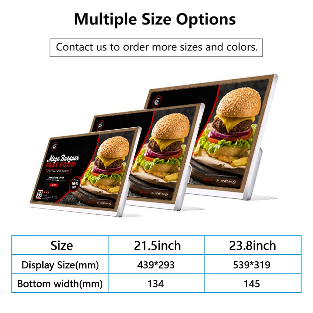 21.5 Inch Small LCD Desktop Digital Signage Android Advertising Menu Display Screen Customization For Coffee Shops