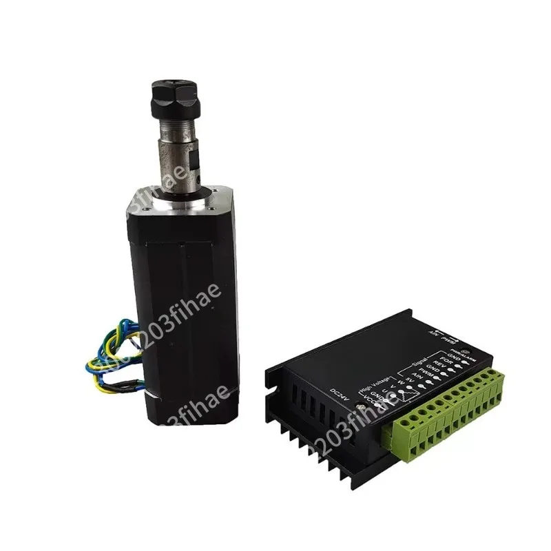 104W high-speed brushless spindle, engraving machine DC spindle PWM and analog AIN speed control input DC 24V