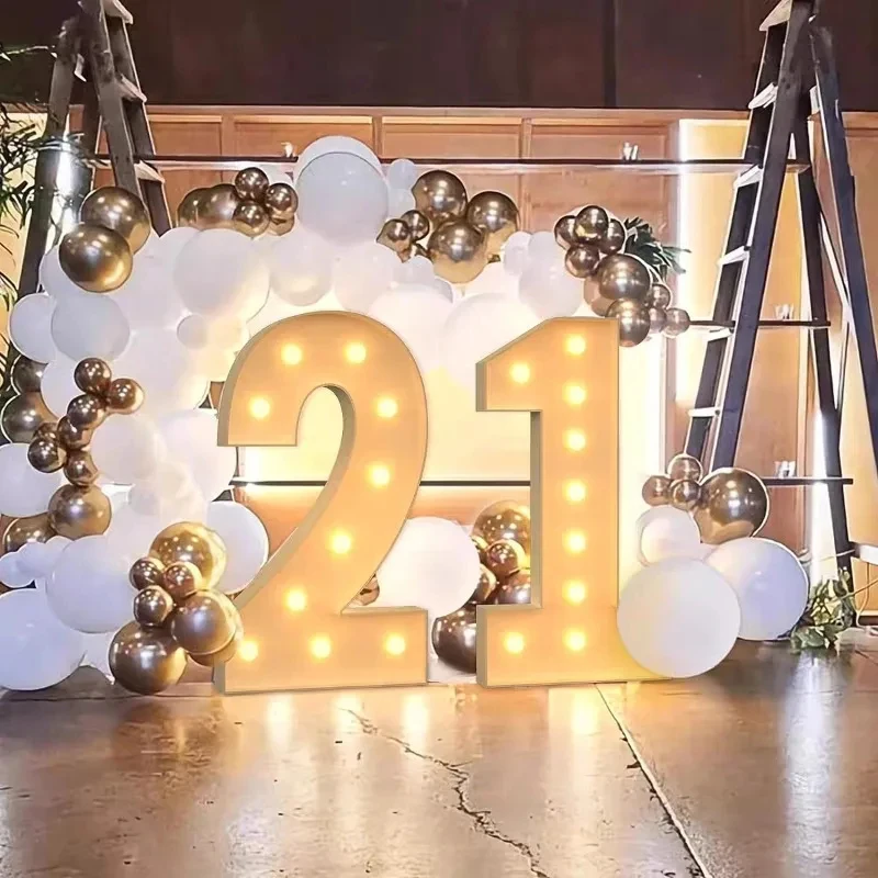

4ft Large LED Metal Marquee Letters – Customizable Letters & Numbers, High Brightness, Weddings, Birthday Parties, Ev