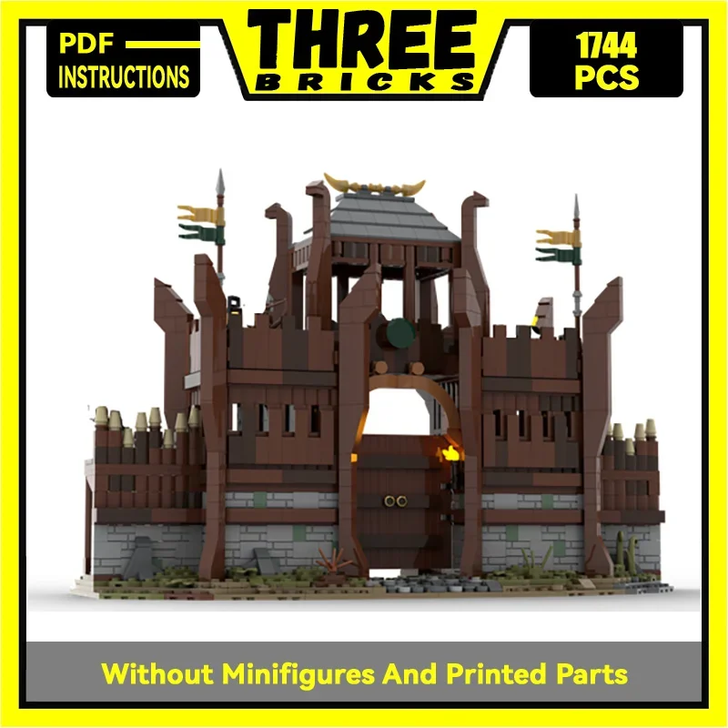 Rings Movie YcMoc Building Blocks Gates Of Edoras Model Technology Bricks DIY Medieval Times LOTR Castle Children Toys