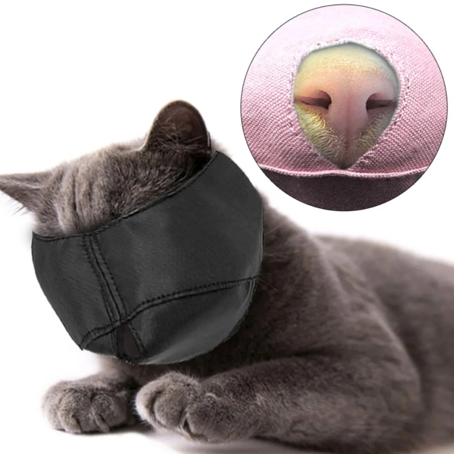 Enhancing Comfort with Ultimate Premium Gray Cat Muzzle Set - Dual Pack for Groomers and Veterinarians for Ultimate Convenience