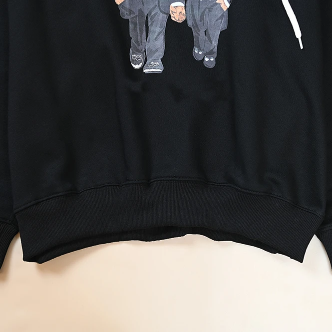 الشتاء زوجين جديد الكرتون طباعة Fce طويلة Sve هوديي عارضة تنوعا البلوز مريحة فضفاضة تناسب تخفيف Sle #4