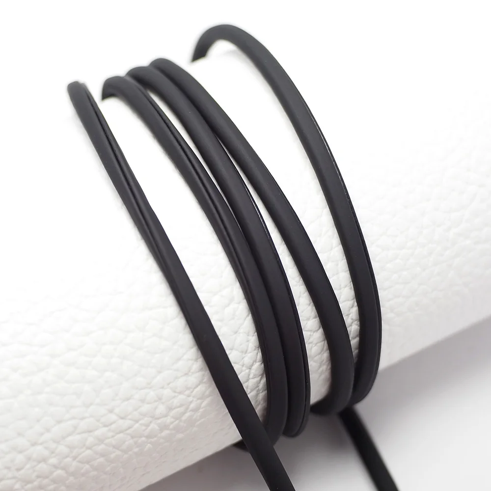 3mm Round Matte Black Soft Faux Leather Cord,Bond Leather Strips,Leatherette String For Bracelet Necklace Earrings Making