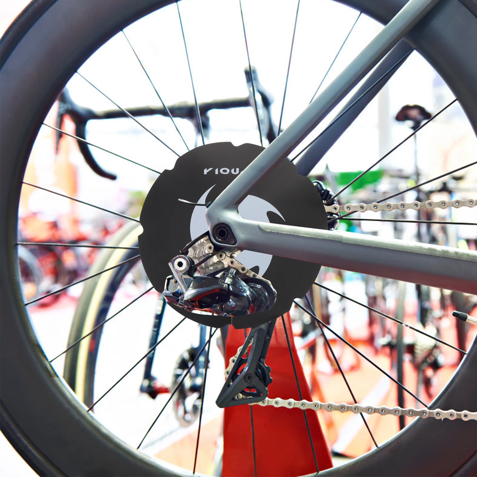 2 Pcs Bicycle Baffle Bike Disc Brake Dust Cover Protector Hub Black Accessories