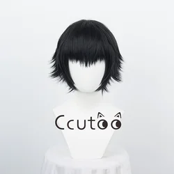 Mary Lady Short Black Grey Mixed Styled Heat Resistant Synthetic Hair Cosplay Costume Wig + Free Wig Cap