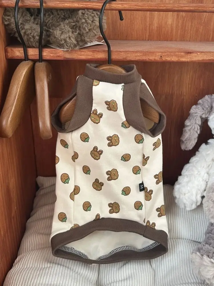 Sphynx Cat Cotton Vest Sleeveless Khaki Shirt for Hairless Cat soft Coat in Spring for Devon Res Pet Clothes for Summer Outwear