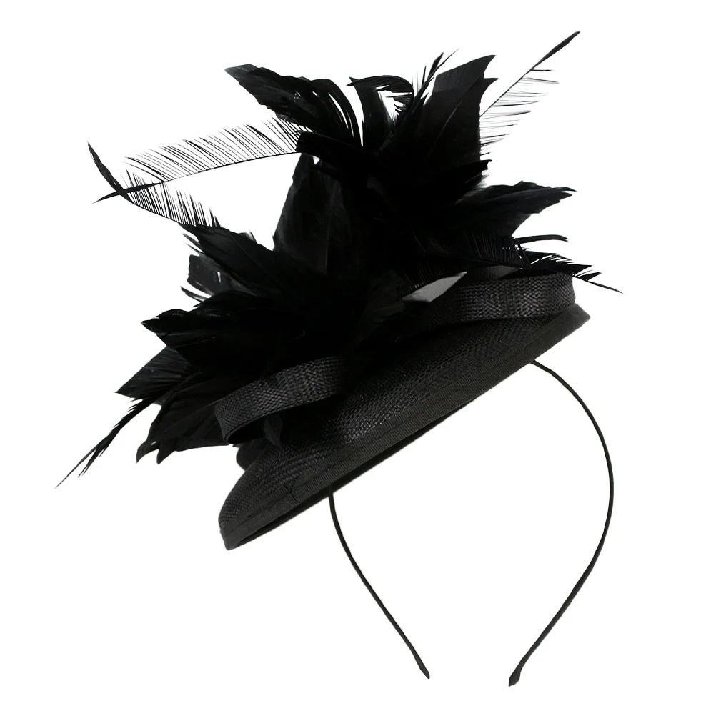 زهرة عقال فاسيناتور مشبك شعر خفيف الوزن للنساء قبعة حفلات الشاي ملابس السهرة قبعات أنيقة #2