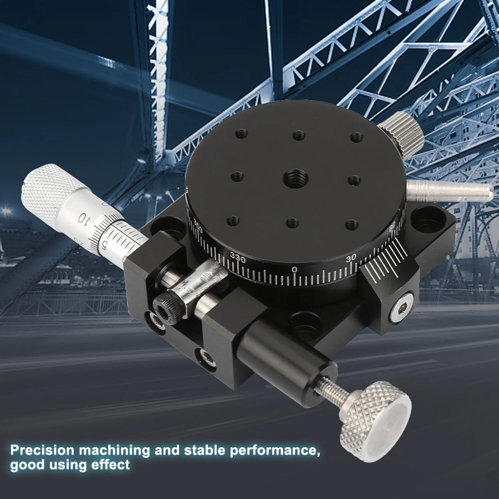 R38 Manual Rotation Stage Rotating  Precision Bearing Sliding Tuning Stage 38mm*20mm R Rotating  Sliding Stage