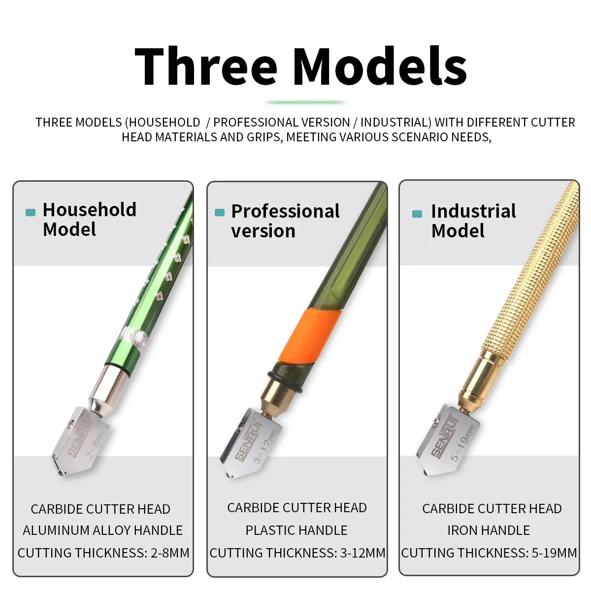 1 szt. Profesjonalny przecinak do szkła w wielu kolorach, przenośny przecinak do szkła z diamentowym ostrzem, nóż do szkła okiennego, narzędzie ręczne