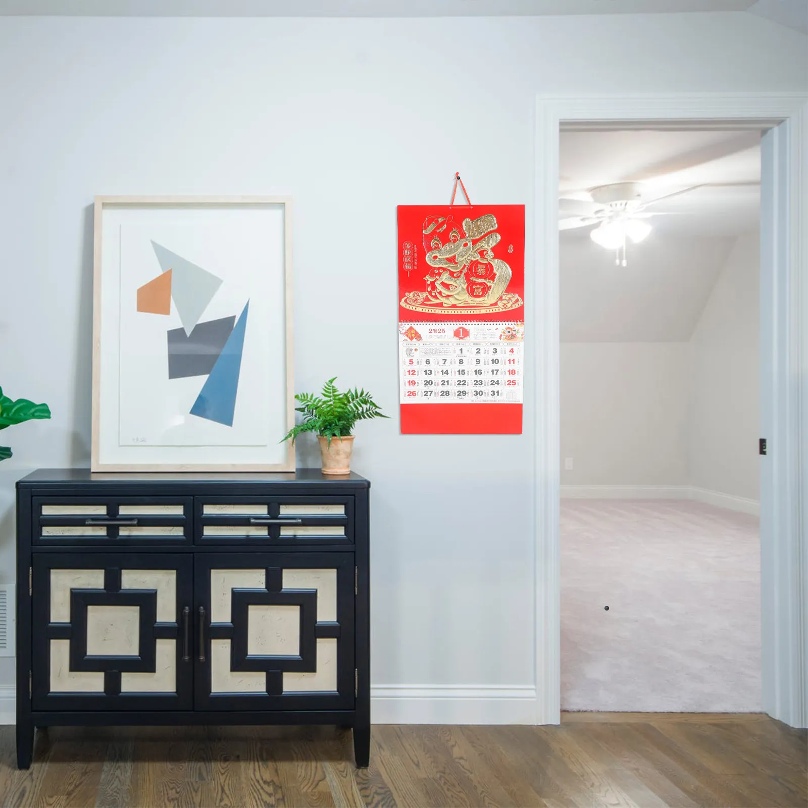 

Традиционный китайский настенный календарь на 2025 год Змеи, бумажный, лунный календарь, для офиса и дома, новогодний, ежемесячный