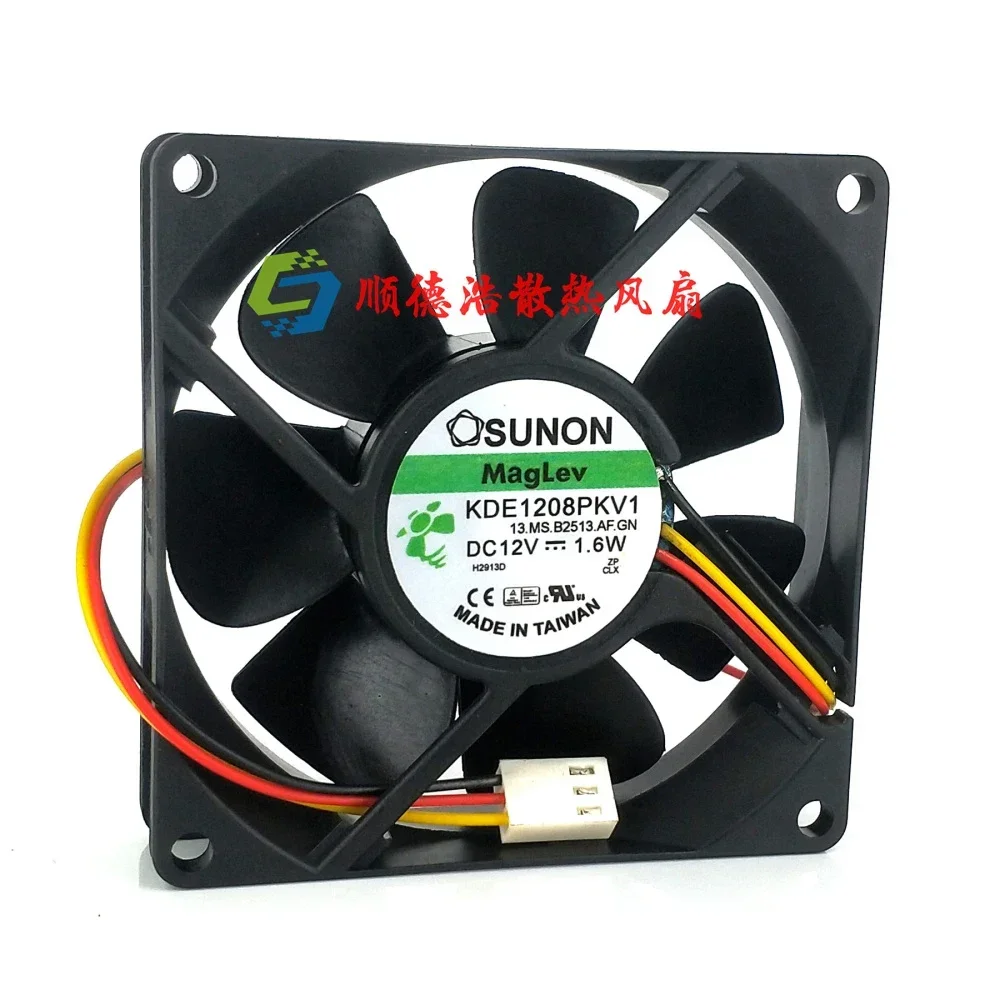 Kipas pendingin SUNON/ KDE1208PKV1 12V 1.6W 8CM 8020 3 sirkuit asli