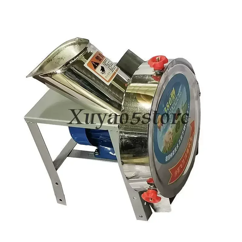 Livestock breeding grass and vegetables feed guillotine machine, electric hogweed machine, small stainless steel grass cutter