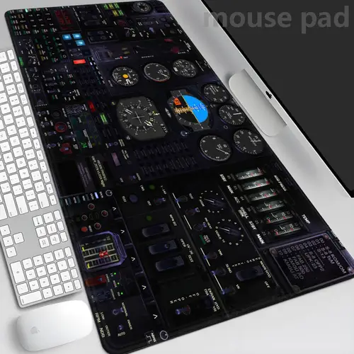 Velocímetro de avión, alfombrilla para ratón, Panel de instrumentos XL, alfombrilla para ratón, alfombrilla de escritorio de exhibición de Anime, alfombrilla de escritorio para Gamer, alfombrilla para juego de cabina