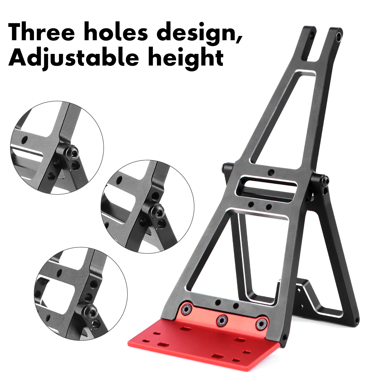 Aluminum RC Winch Double Stent Rescue Set Truck Tow Crane Arm Wrecker Kit with 40KG Servo for 1/10 TRX4 SCX10 RC Truck Upgrade