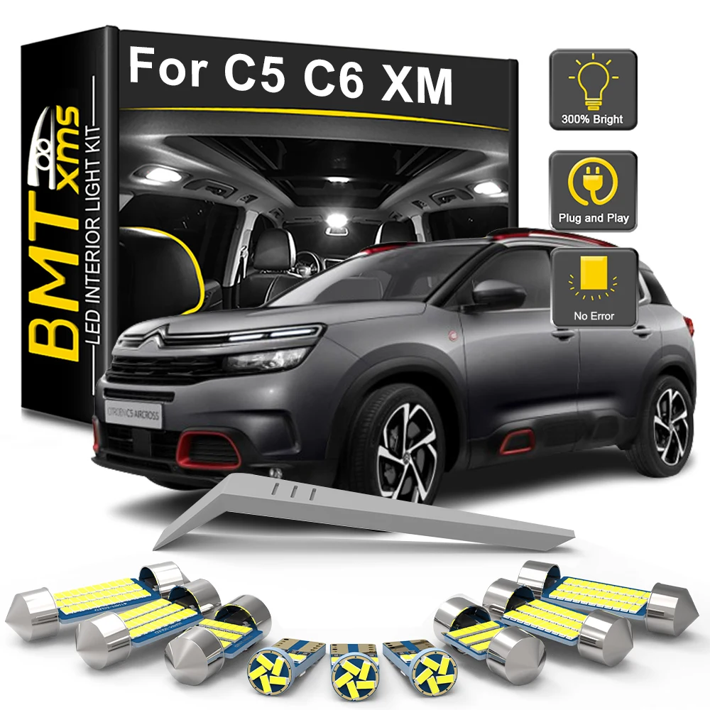 BMTxms Canbus For Citroen C5 C6 Tourer XM 2000-2014 2015 2016 2017 2018 2019 2020 2021 LED Interior Light Kit Indoor Lamp Parts