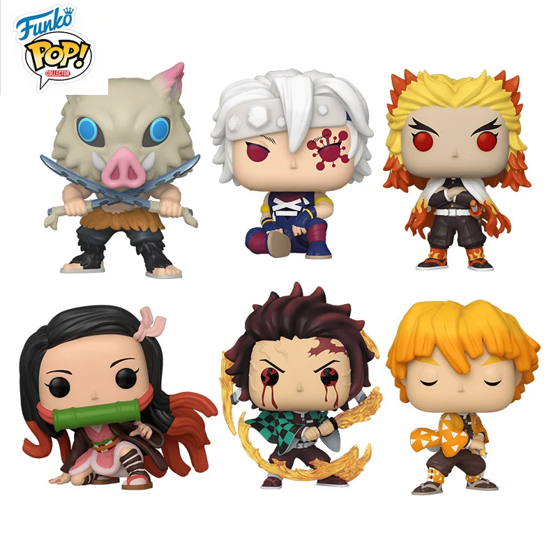 

Funko Pop Original Demon Slayer Anime Figure Rengoku Kyoujurou Kamado Nezuko Action Figure Toys for Boys Girls Kids Gift Model