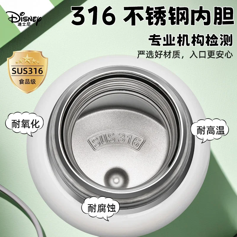 Disney Mickey Thermos Bottle Childen Boy Girl Student Cartoon Water Cups Vacuum Cup 316 Stainless Steel Portable 520ML