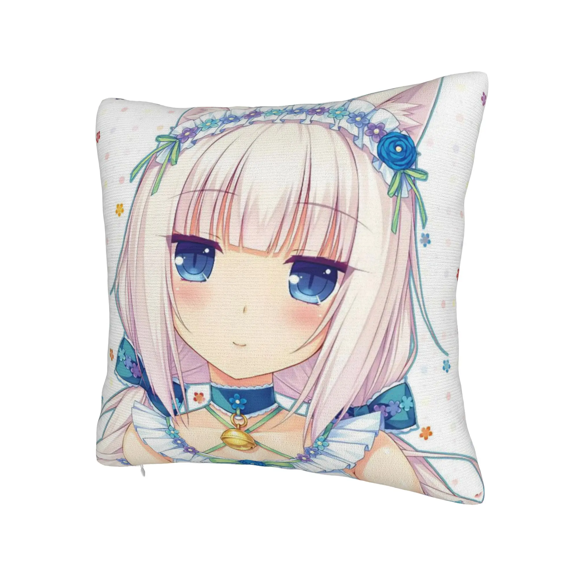 Decorative Pillowcase Anime N-Nekopara Stuff Home  Throw Pillow Case Cover Square Style Multi-Size