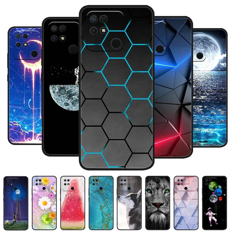 

For Xiaomi Redmi 10C Case Black Silicone Protective Soft Back Cover Case For Xiaomi Redmi 10C Case 10 C Redmi10C Phone Fundas