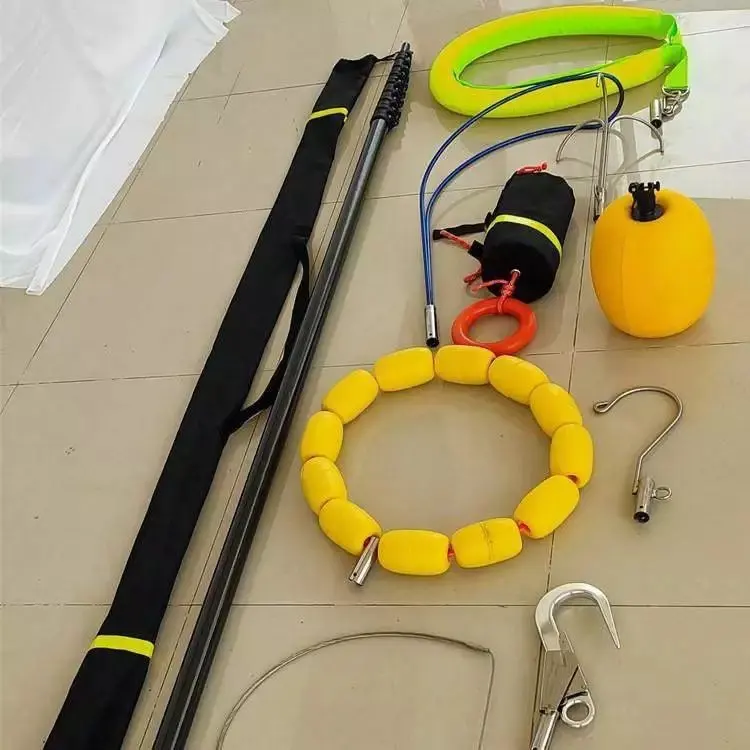Water carbon fiber lifesaving rod, multi-functional water lifesaving rod, carbon fiber retractable rescue salvage rod