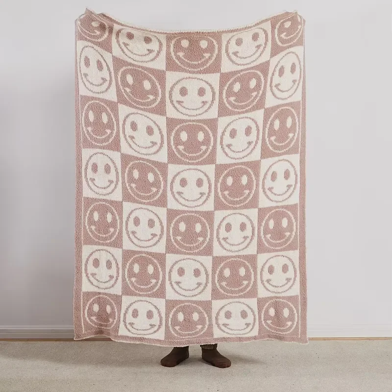 Mirmeng Super Soft Microfiber Crochet Baby Blanket Custom Knitted Grid Throw Bedding 100 Polyester Four Seasons for Nursery