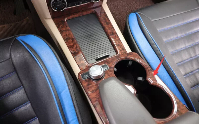 For Mercedes-Benz GLK 2009-15 Agate Wood Grain Gear Water Cup Holder Panel Cover