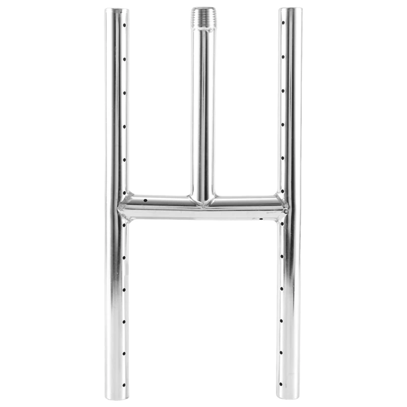 Parti di ricambio per caminetto e bruciatore a H per braciere in acciaio inossidabile B62B-304, 12 pollici da 6 pollici