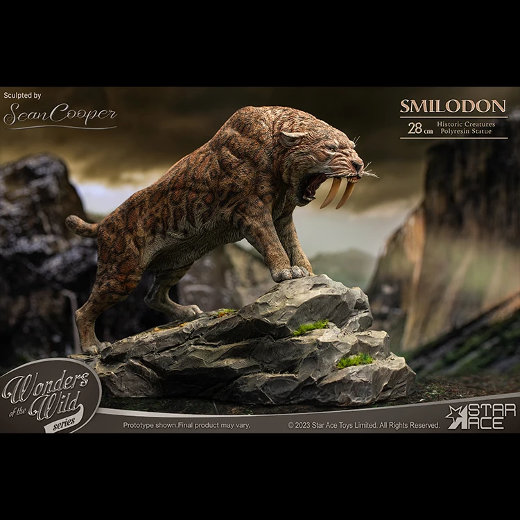 Star Ace Wonders of the Wild SA5035 machairodus & SA5036 Canis dirus & SA5037 Static Statue Modele 28cm