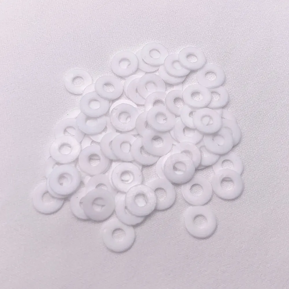 50 teile/los Outdoor Messer Hauptwelle Zubehör ptfe Dichtung Kunststoff nicht Standard kunden spezifische Klappmesser Dichtung Werkzeug teile