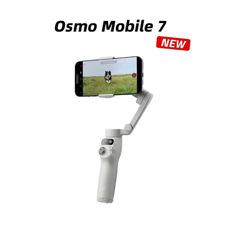 New Osmo Mobile 7 Handheld Gimbal Stabilizer for Smartphone  Native Tracking, Built-in Audio & Multi-Function Lighting Features