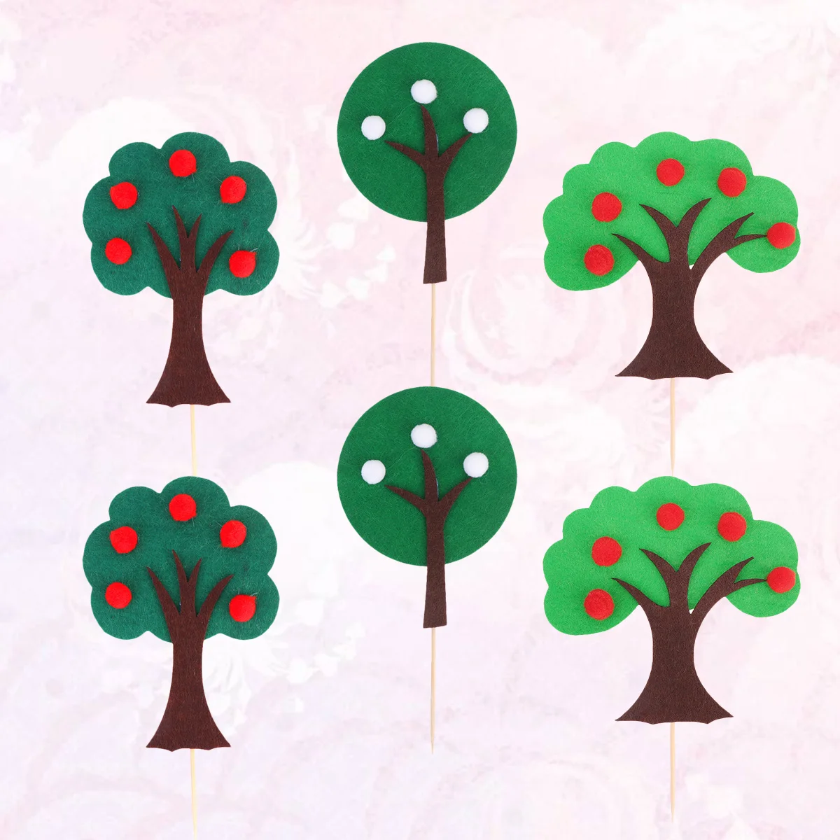

12pcs Cake Flags Tree Shape Decoration Picks Creative Cake Toppers For Birthday Party Dessert Supplies Forest Design Cupcake