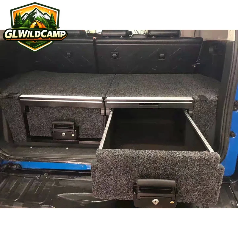 Offroad Suv Car Cargo Storage Drawer System for Toyota FJ Cruiser Outback Solution Drawer CarFor Ram ranger hilux np300 tacoma