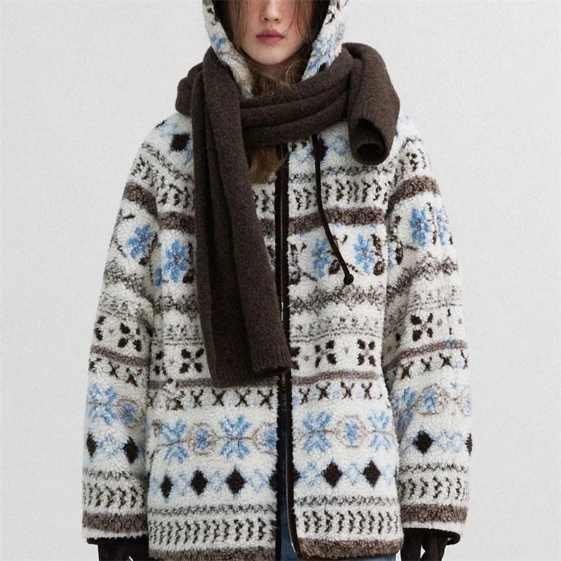 

Новая теплая женская куртка с капюшоном на хлопковой подкладке из искусственной овечьей шерсти для осени и зимы