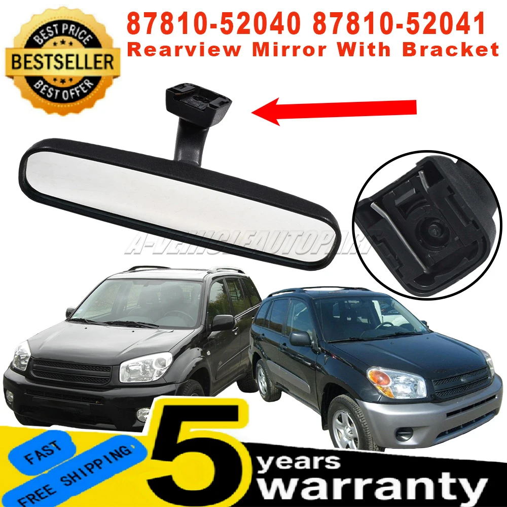 

Новый 87810-52040 87810-52041 для Toyota RAV4 Yaris, внутреннее зеркало заднего вида, зеркало заднего вида с кронштейном, черные автомобильные аксессуары