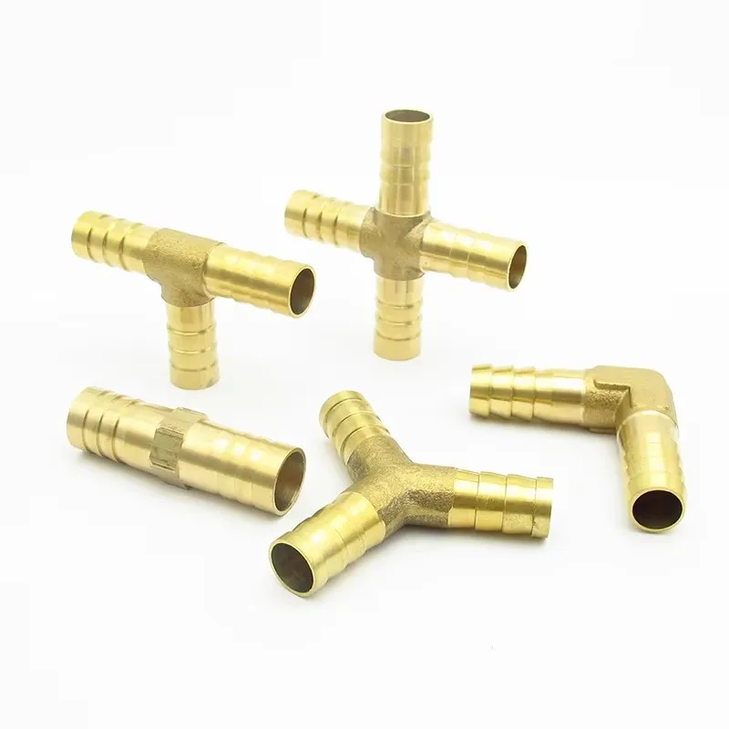 

New Brass Barb Pipe Fitting 2 3 4 Way Connector for 6mm 8mm 10mm 12mm Hose Copper Pagoda Water Tube Fittings