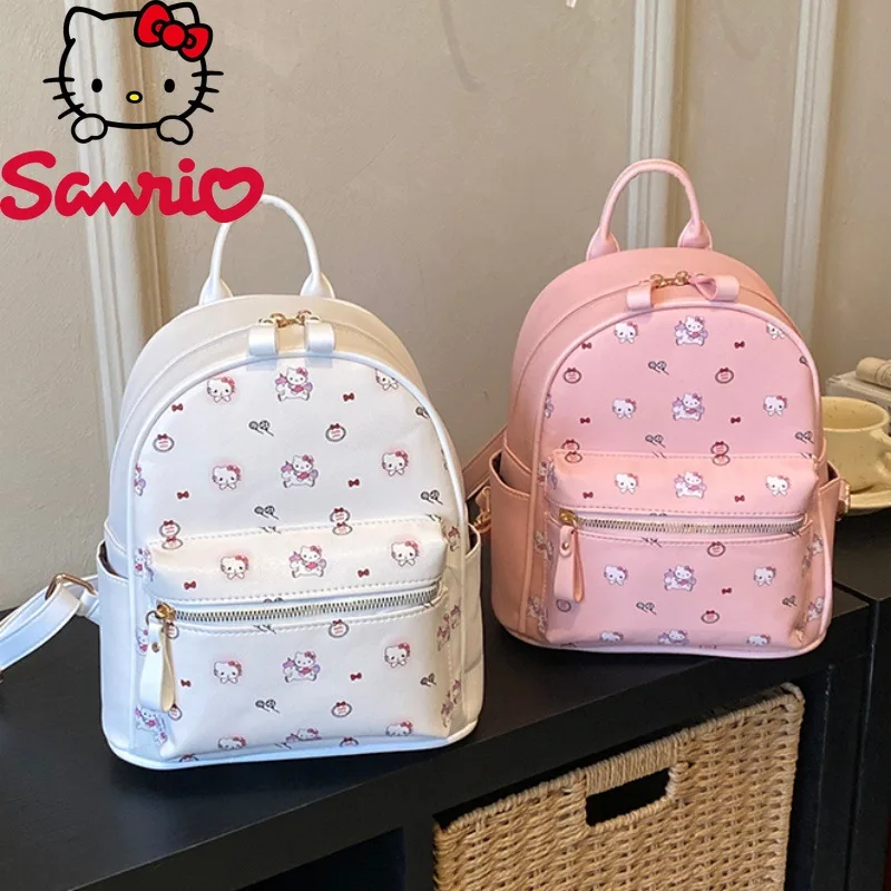 

Новый женский рюкзак HelloKitty, модный высококачественный мини-рюкзак из искусственной кожи, однотонный, универсальный, многофункциональный студенческий рюкзак