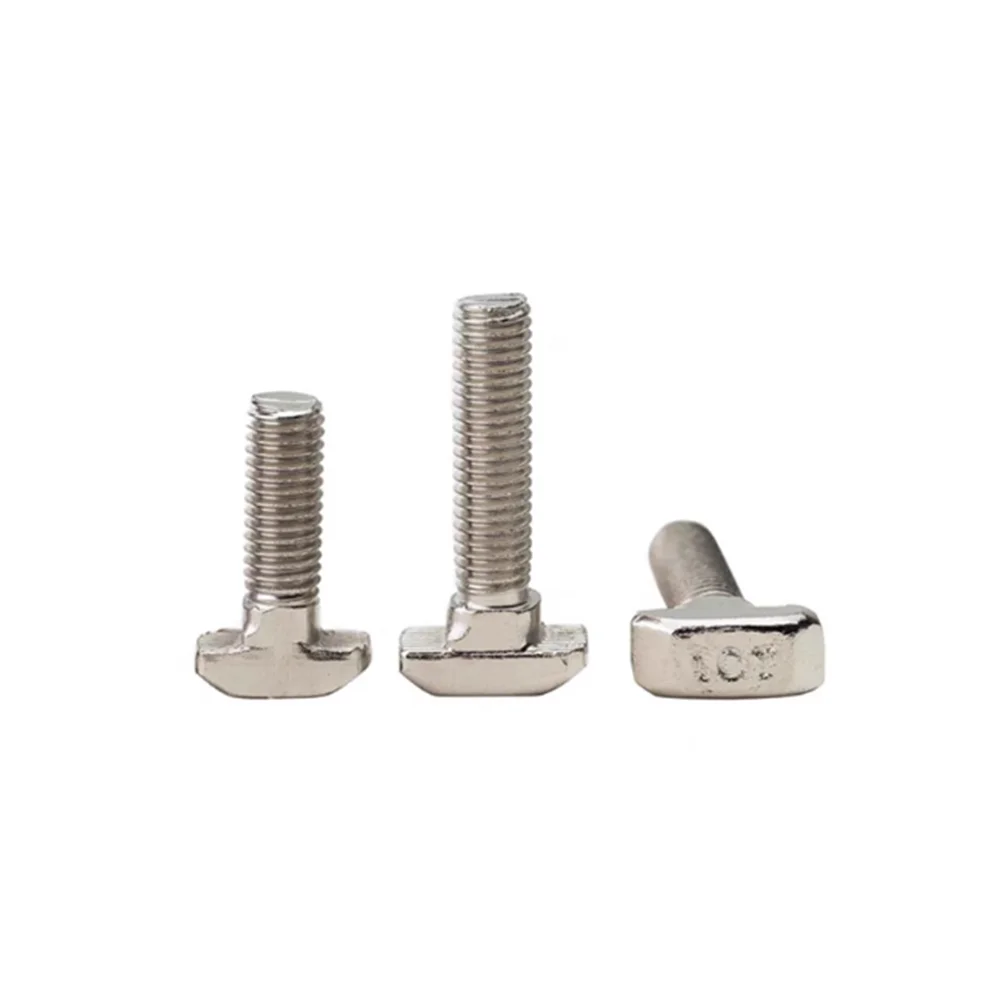 10pcs M5 M6 M8 Hammer Head T Bolt Aluminum Connectors T Head Screws 2020 3030 4040 4545 Aluminum Profile Nut