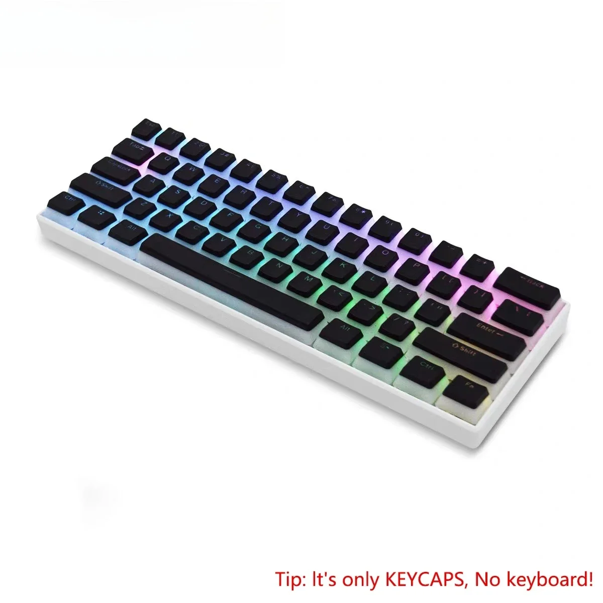 129Keys Pudding Keycaps PBT Double Shot Keycaps for 60 80 100% Layout OEM Profile for RGB Mechanical Gaming Translucent Keyboard