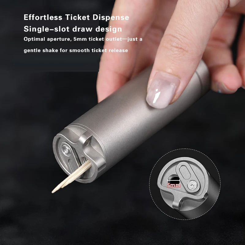 Titanium Alloy Toothpick Holder Portable Sealed Medicine Case with Rainproof and Corrosion-Resistant Design